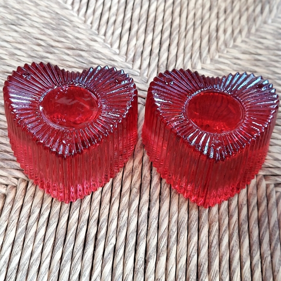 Red Heart-Shaped Candle Holders - Picture 5 of 6